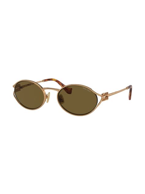 gold lens sunglasses miu miu|miu sunglasses for women.